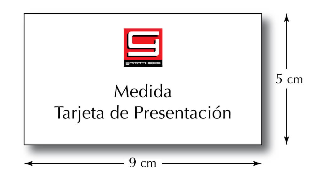 Medida Tarjeta De Presentaci N Gamatheos